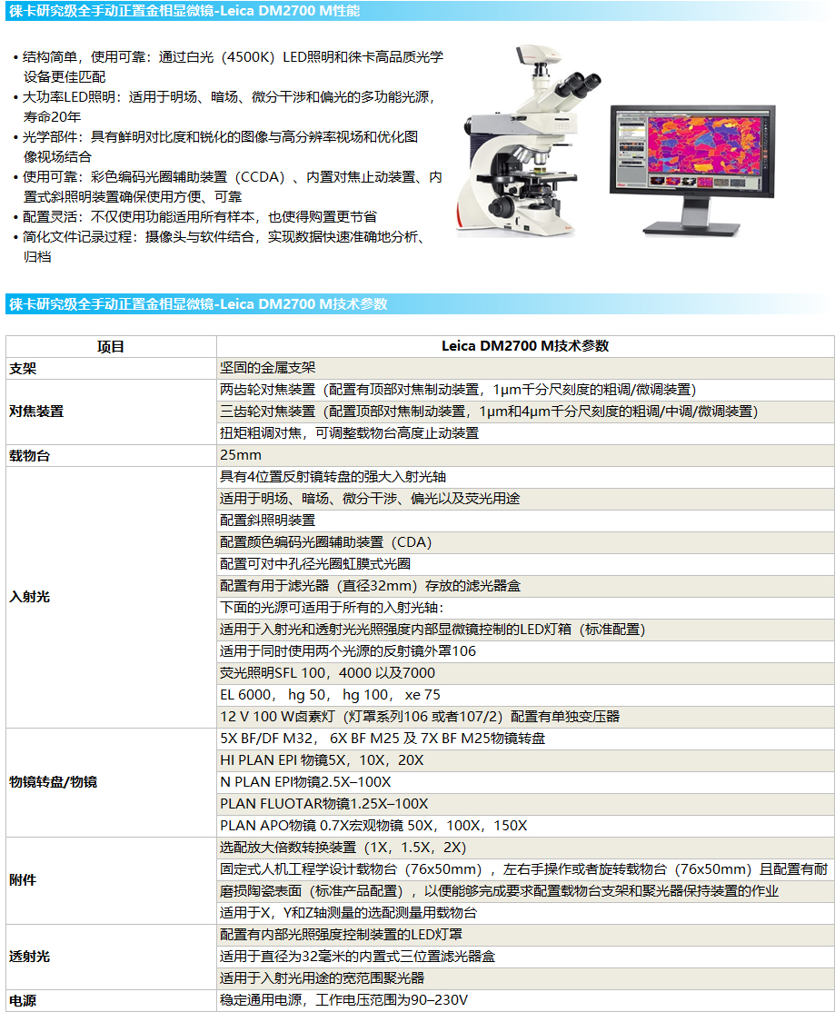 徕卡全手动正置金相显微镜-Leica DM2700 M